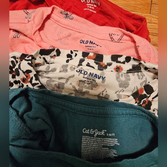 Lot Bundle Girls Small 6 7 Long Sleeve Shirts Tops - Picture 7 of 7